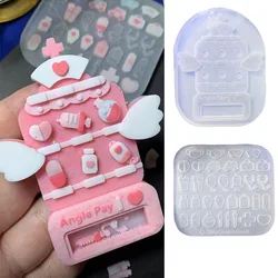 DIY Epoxy Resin Mold Silicone Shaker Mold Jewelry Mold Pendant Medicine Seller Jewelry Accessories