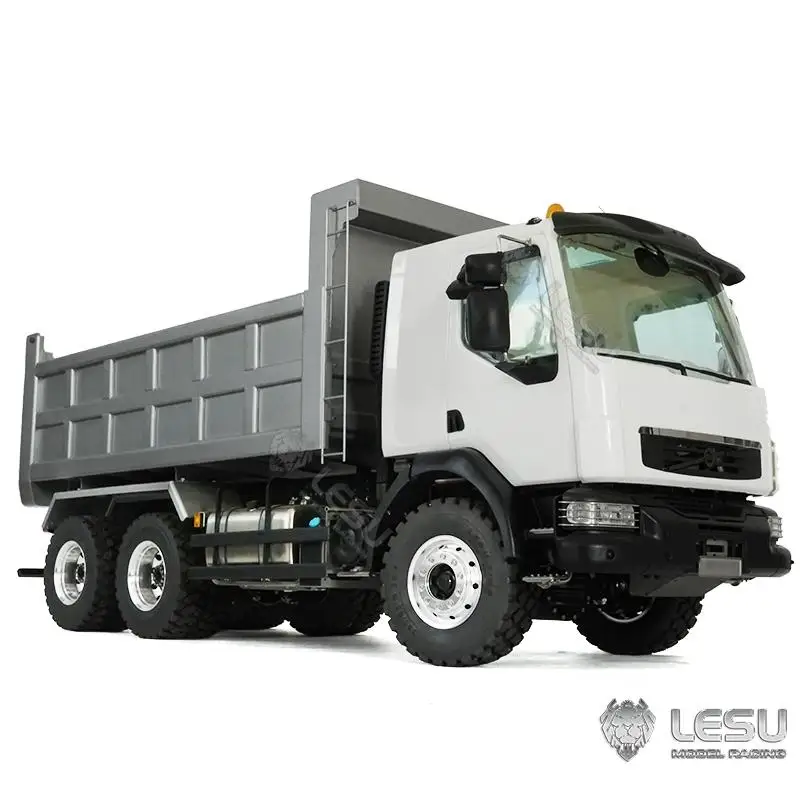 RCLESU 1/14 Truck model VM6X6 three-axle full drive Chinese windmill hopper dump truck model