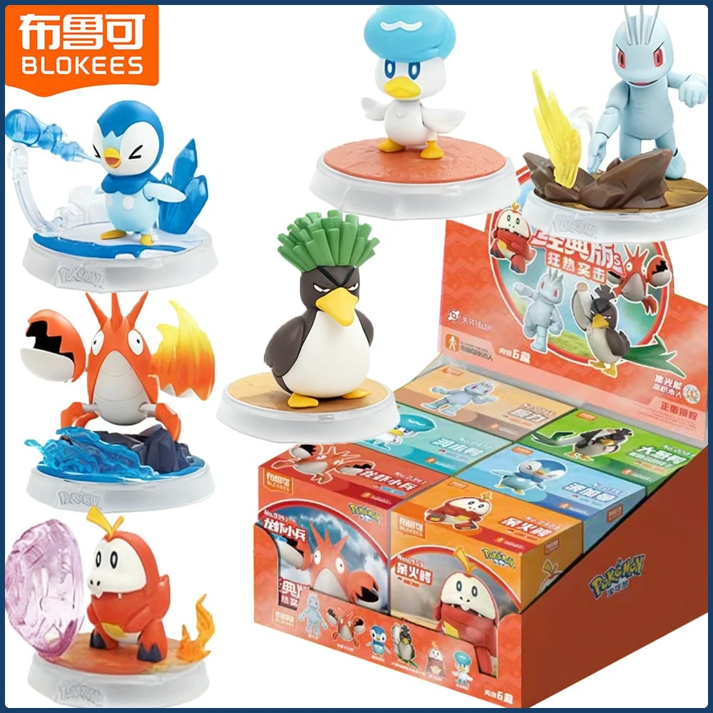 

BLOKEES Pokemon Classic Version S Series Assembly Building Blocks Cartoon Characters Collect Decorative Model Toys Kids Gifts
