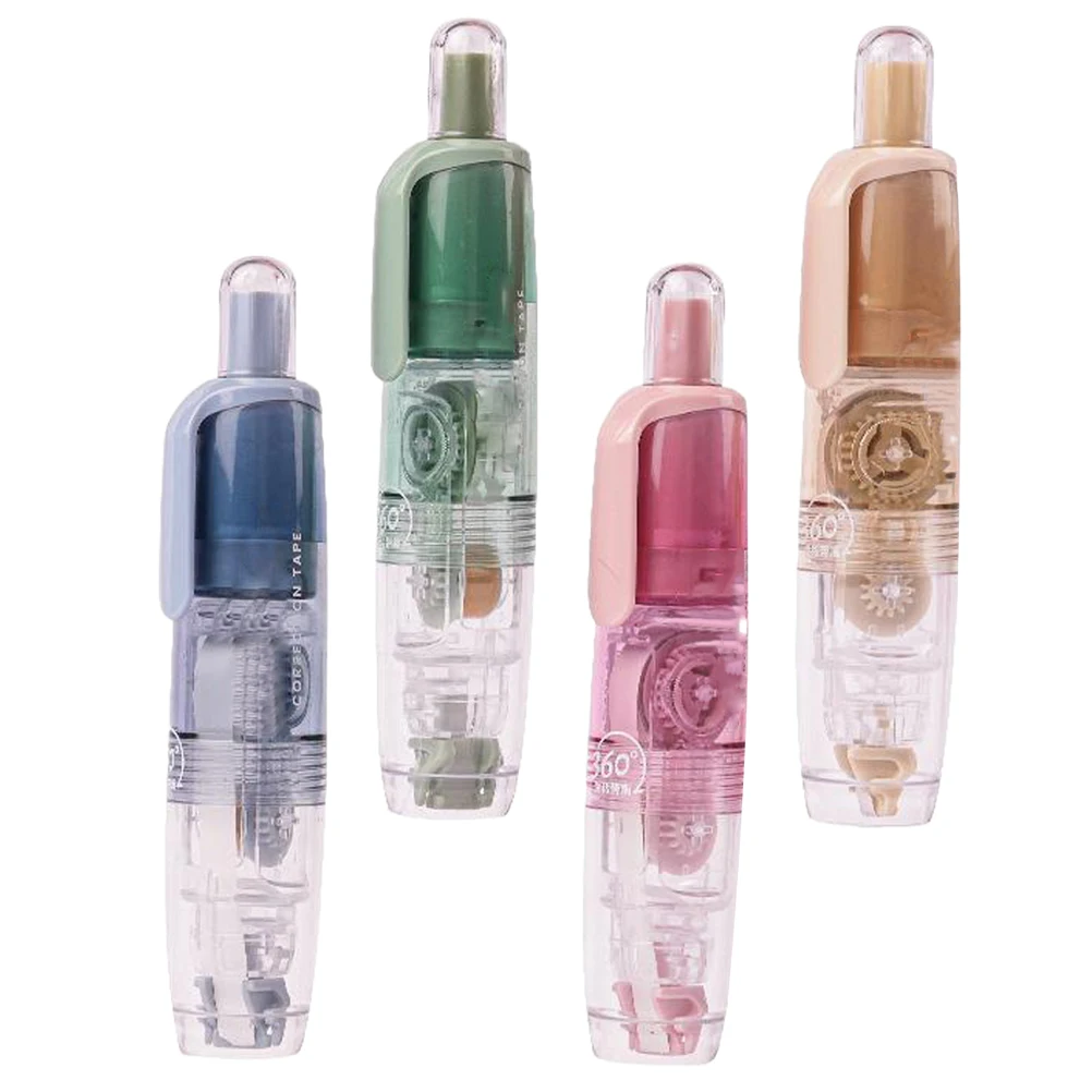 

4 Pcs White Tape Student Accessory Cute Adhesive Press Student Stationery Portable School Write Write Out Correction Tape Out