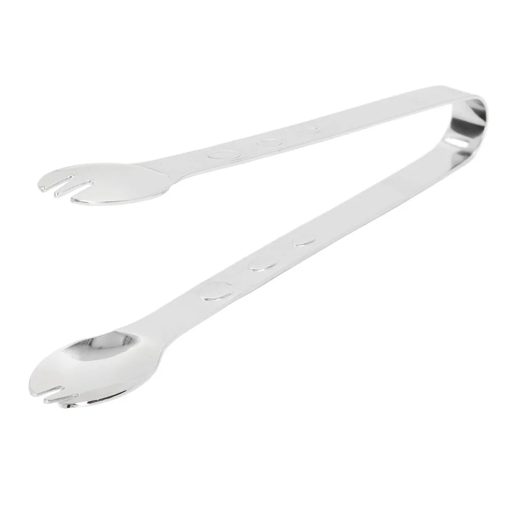 Durable Stainless Steel Ice Tongs Silver Gold Anti-Slip Grip Food Tongs Rustproof Practical Ice Cube Tongs Barbecue