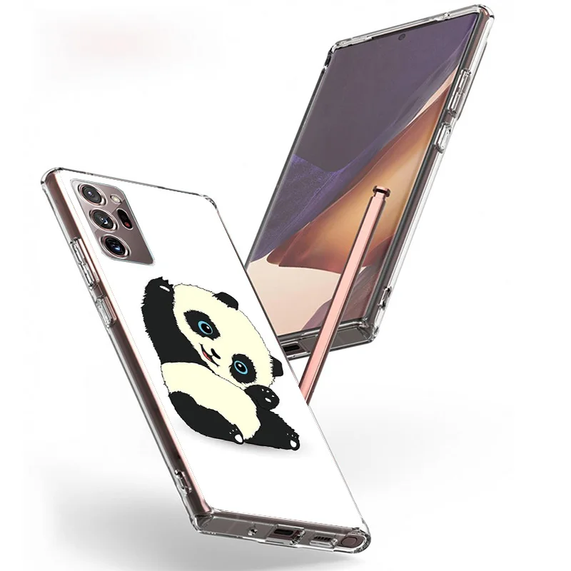 Cartoon Cute Panda Bear Phnoe Case for Samsung Galaxy S23 S24 Ultra S22 Plus S21 S20 FE S10E S10 S9 S8 + Unique Cover Coque