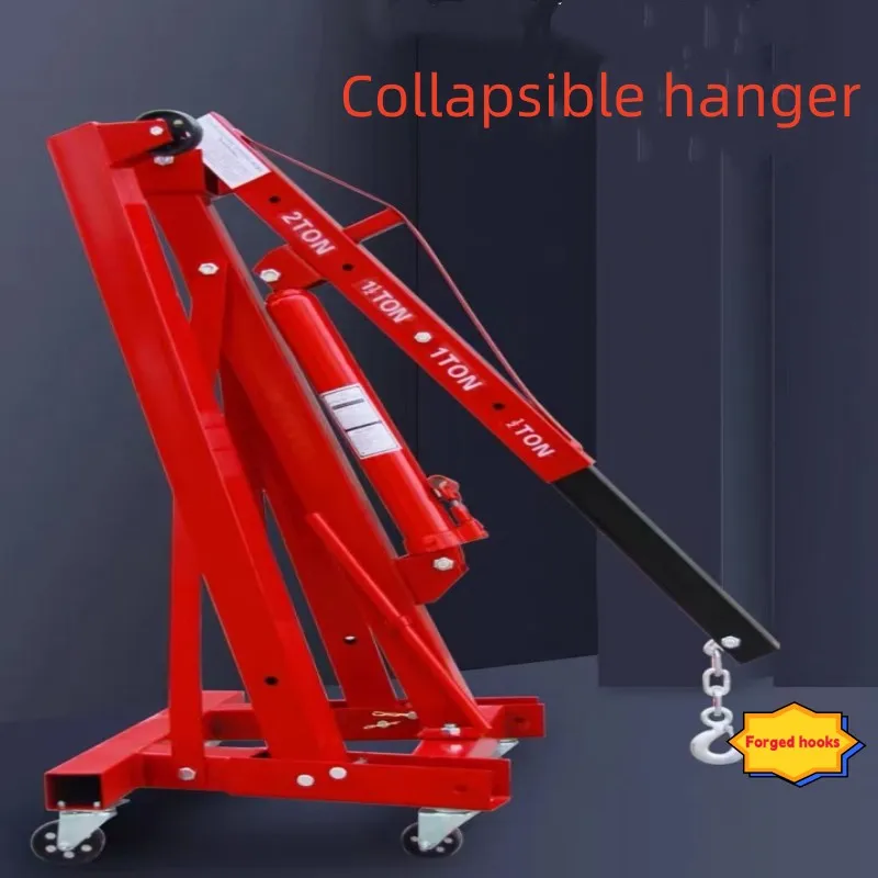 2 tons 3 tons foldable mobile  crane, manual hydraulic engine workshop car crane
