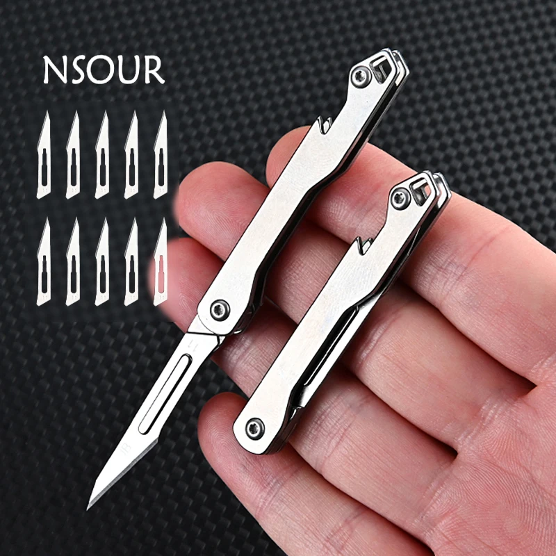 New Edc 10-piece # 11 Blade Stainless Steel Carving Blade Metal Blade Wood Carving Blade Convenient Replacement Scalpel