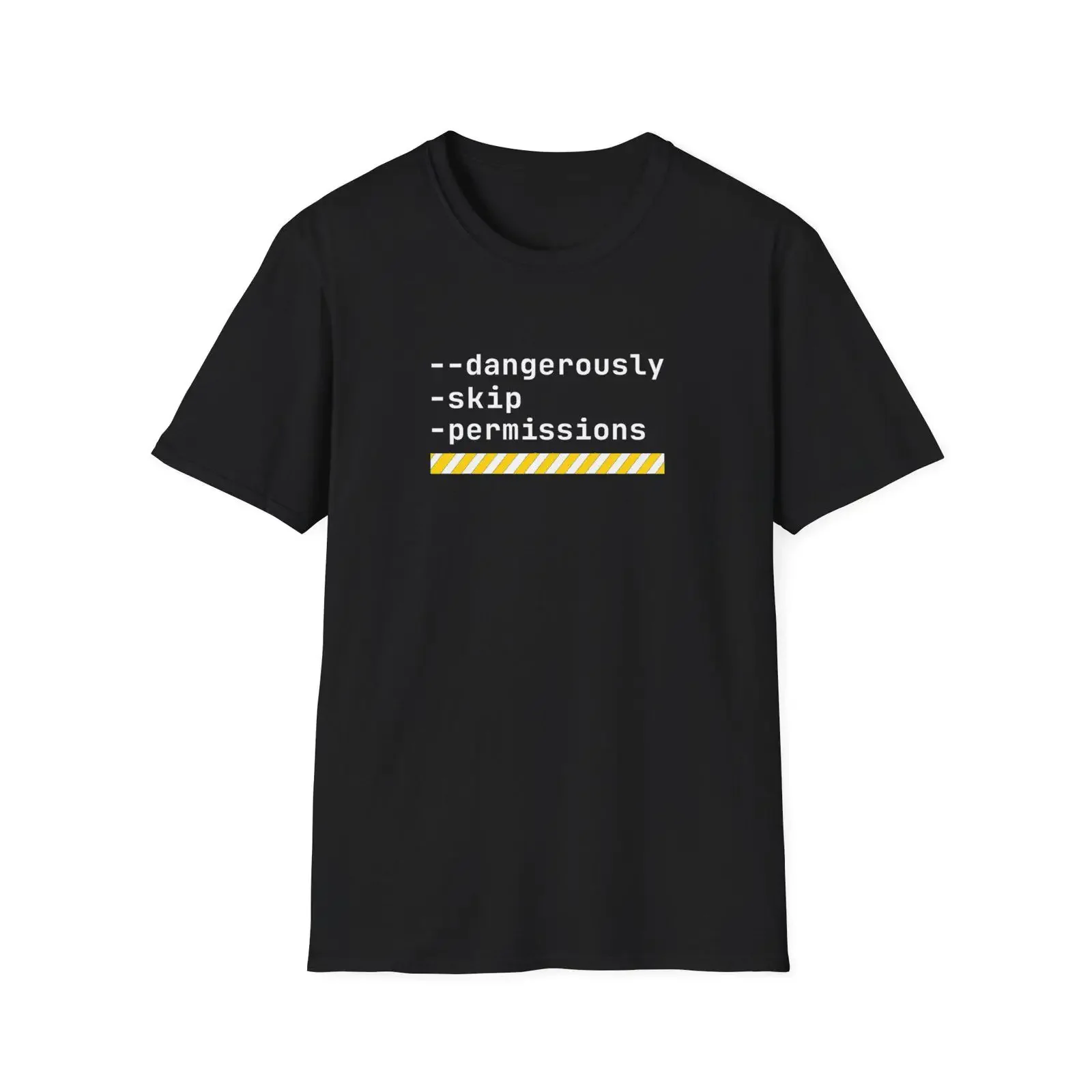 Dangerously Skip Permissions T Shirt Claude Code CLI Flag Funny Software Engineer Developer Coding Humor vintage Washed