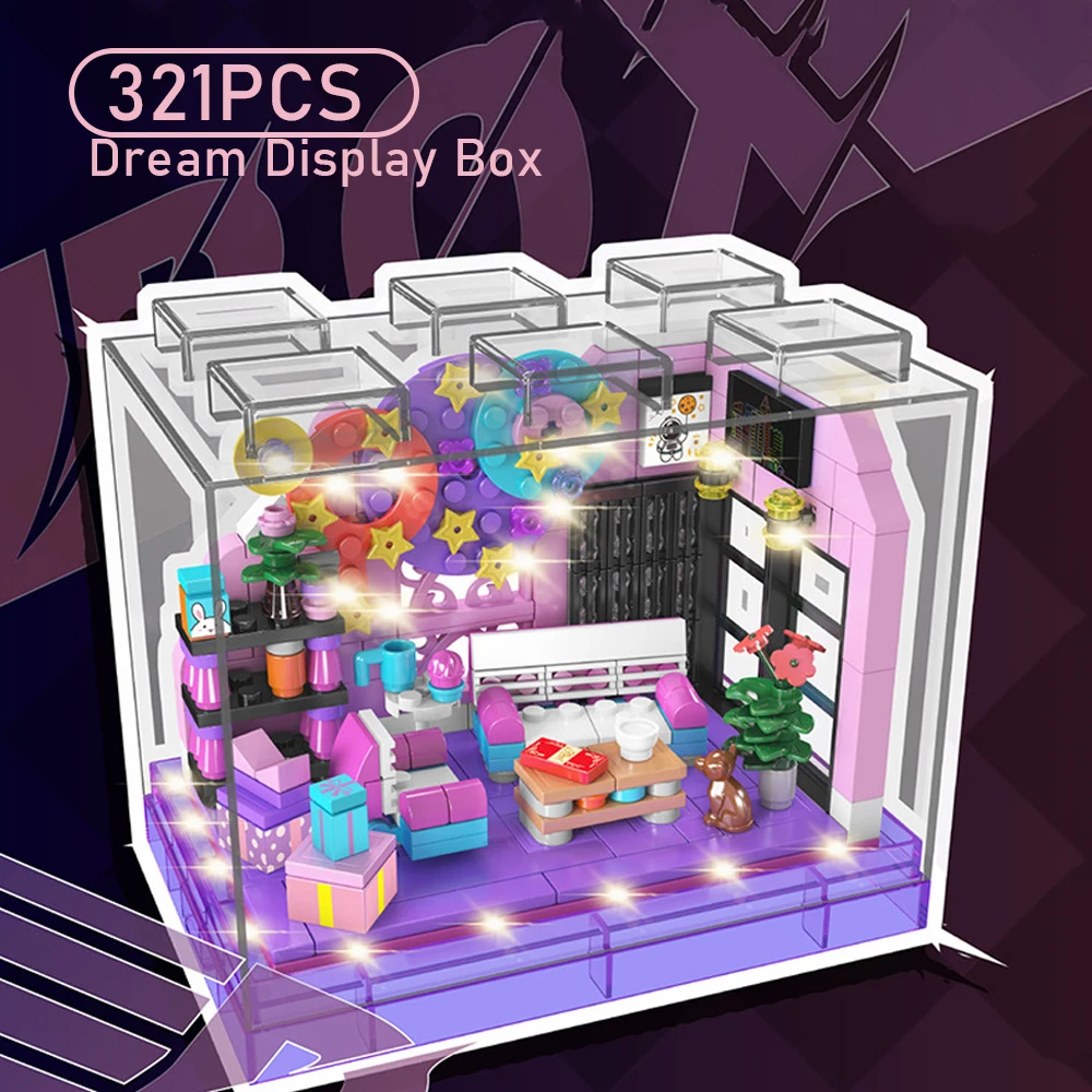 

Коробка для демонстрации мечты с подсветкой, строительные блоки, сборная модель, обучающая игрушка-головоломка для детей, подарок на день рождения, домашний дисплей