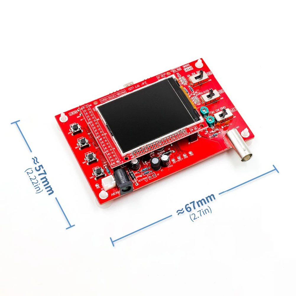 DIY Mini Oscilloscope 2.4" TFT 1MSPS LCD Display Digital Oscilloscope Kit Handheld Pocket Sized Acrylic Case Fully Assembled