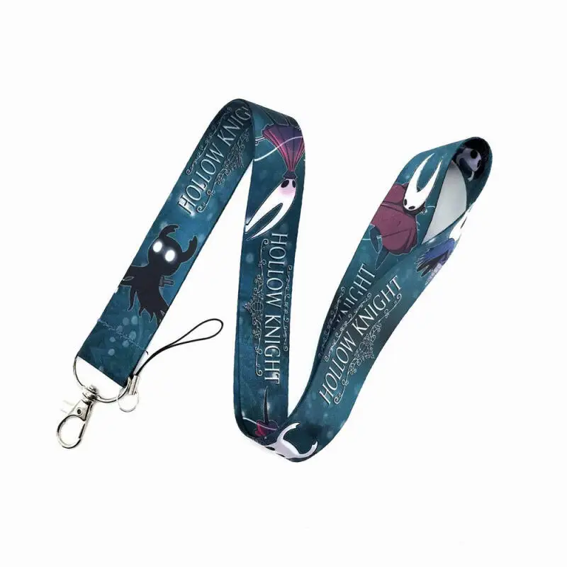 92 سنتيمتر Hollowknight الدبور فارس الطباعة حزام الحبل خطاف معدني الهاتف المحمول العمل Id الصدر بطاقة حبل معلق زوجين هدية #2