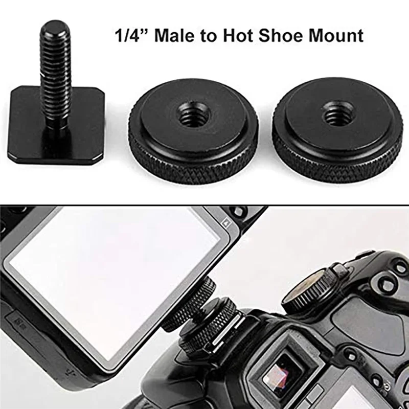 

2025 Hot Style 26Pcs Camera Screw Mount Set 1/4 Inch And 3/8 Inch Converter Threaded Screws Adapter Flash Shoe Mount