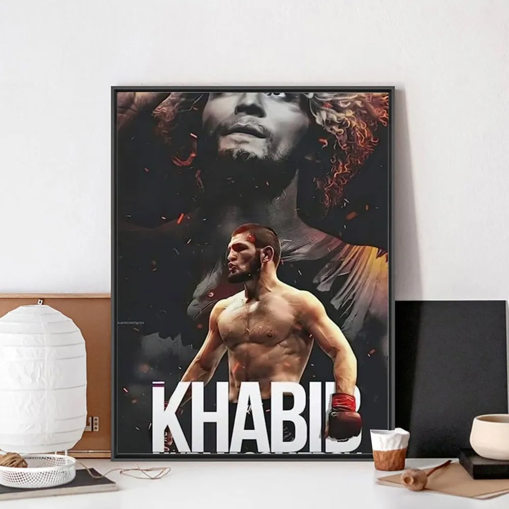 UFC Khabib Cool Nurmagomedov Poster No Framed Poster Kraft Paper Vintage Poster Wall Art Painting Bedroom Study Stickers