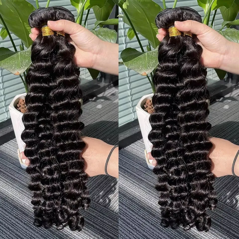 Beaufox Malaysian Loose Deep Wave Bundles 1/3/4 Hair Bundle Deal Human Hair Bundles Remy Loose Deep Wave Bundles Human Hair