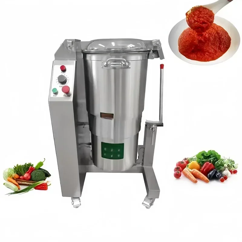 60L همس المروحية آلة تحضير الطعام 11kw متغير عالي السرعة الطابق الدائمة القاطع خلاط لمهريس البطاطس البروكلي