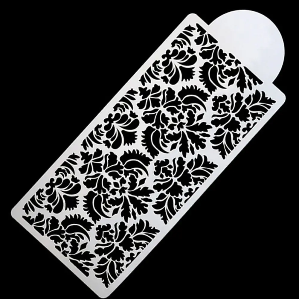 2PCS Wedding Supplies Sugarcraft DIY Template Fondant Mold Cake Damask Lace Border Cake Decorating Tool Cupcake Stencil