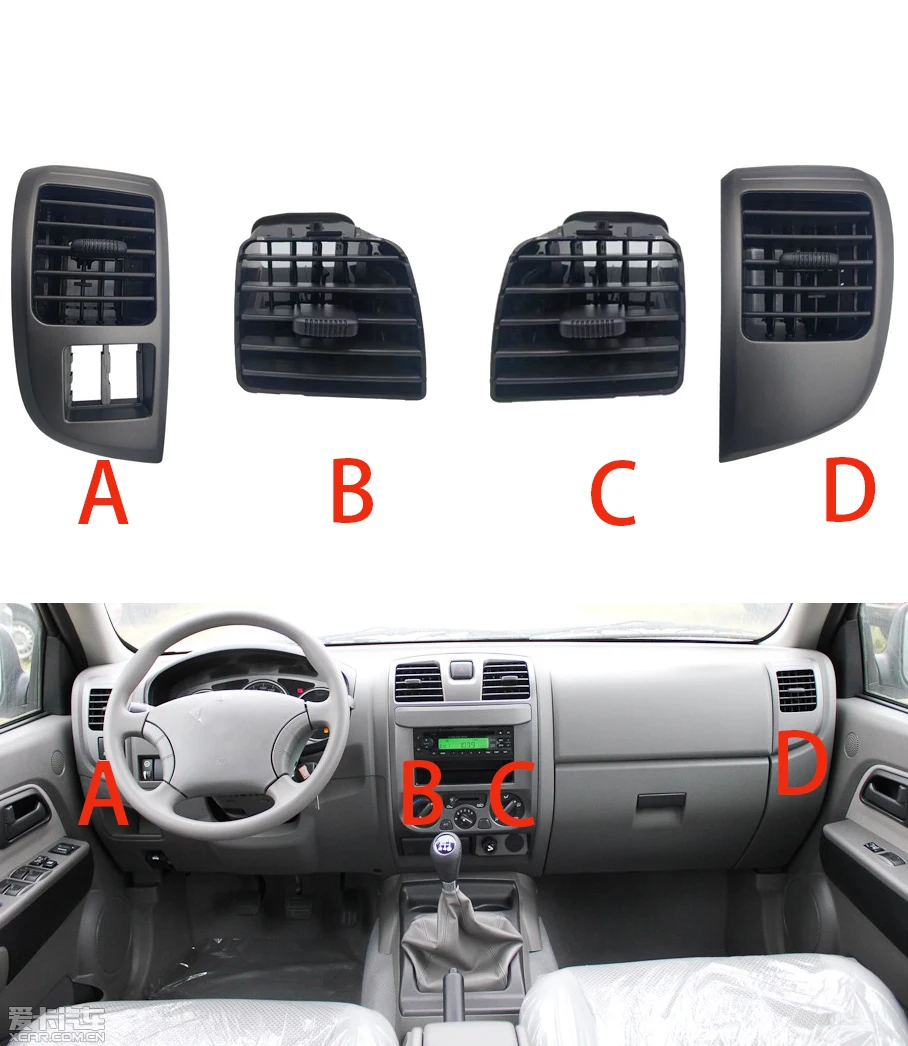 

Aohe21 A/C Air Vent Outlet Air Conditioner Dashboard For Great wall Wingle 3/5 Plate Frame Panel For Isuzu D-Max MU-X Chevrolet