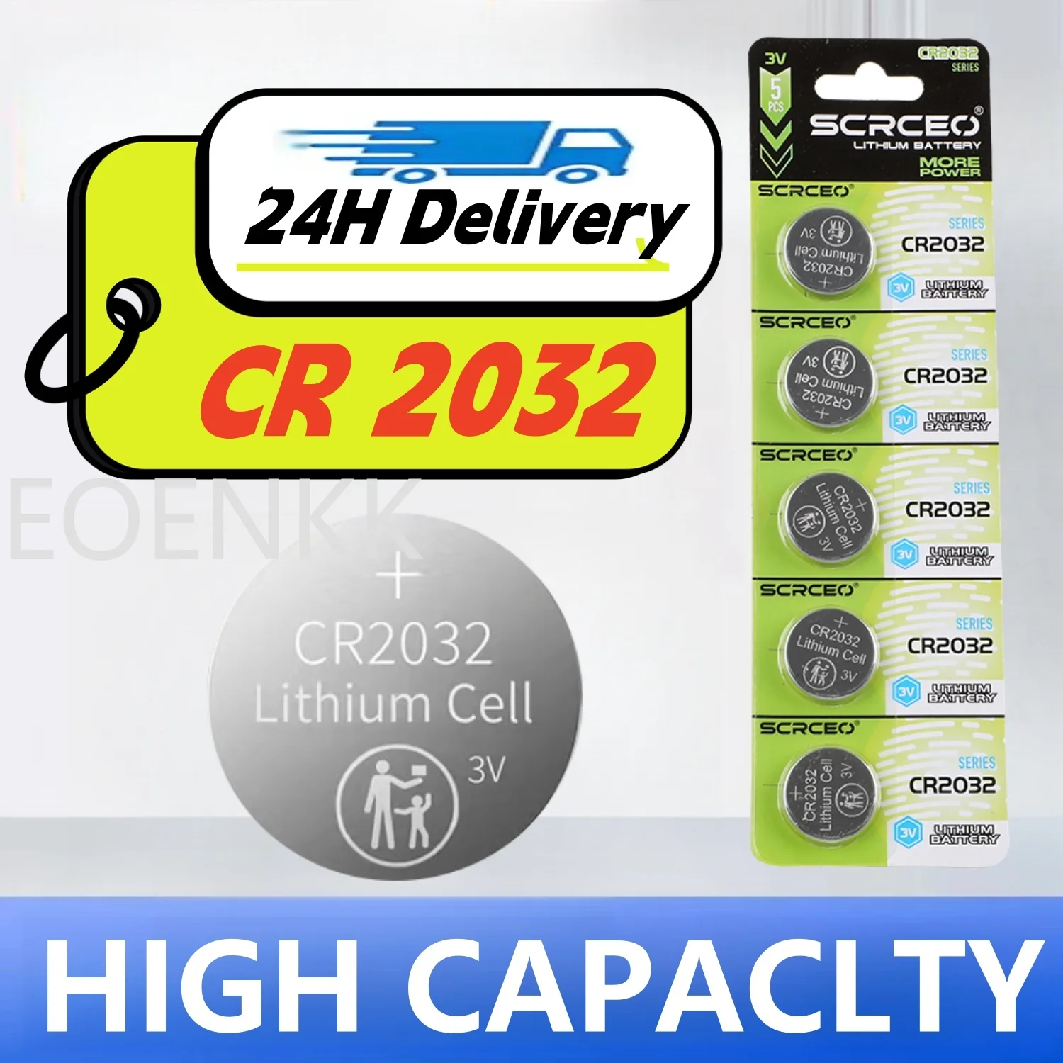 High-Capacity 10PCS CR2032 Lithium Button CR 2032 Battery Compatible with AirTag Key FOBs calculators Coin counters Watches etc