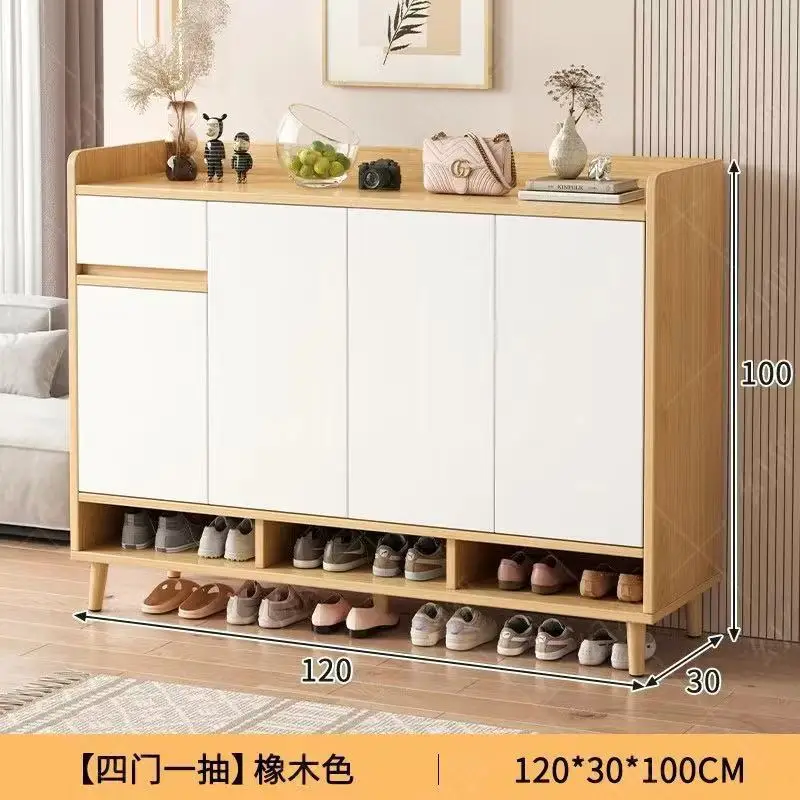 خزانة الأحذية مدخل المدخل خزانة المدخل خزانة تخزين متعددة الطبقات شرفة منزلية بسيطة رف أرضي جميل