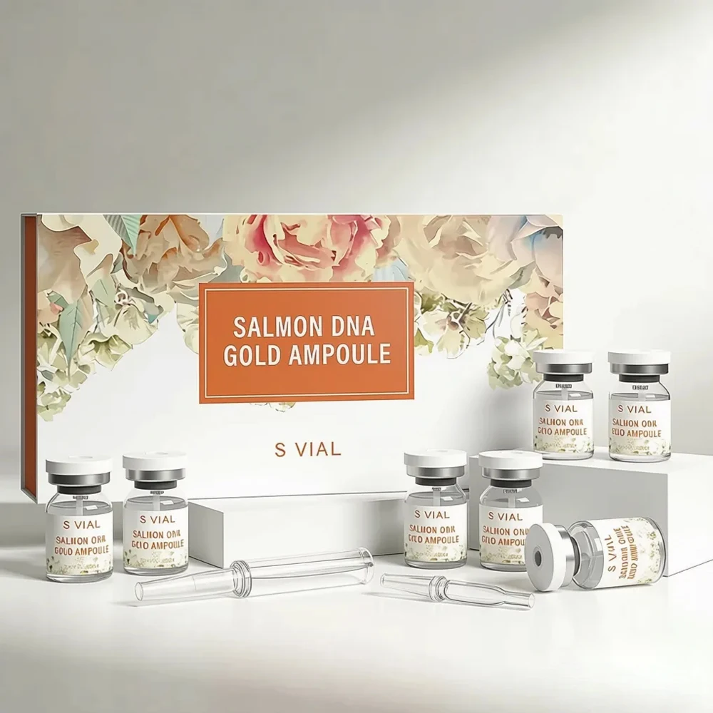 

Набор сывороток-ампул с ДНК лосося Gold 5 мл: Восстановление, осветление, отбеливание, уменьшение меланина, увлажнение кожи