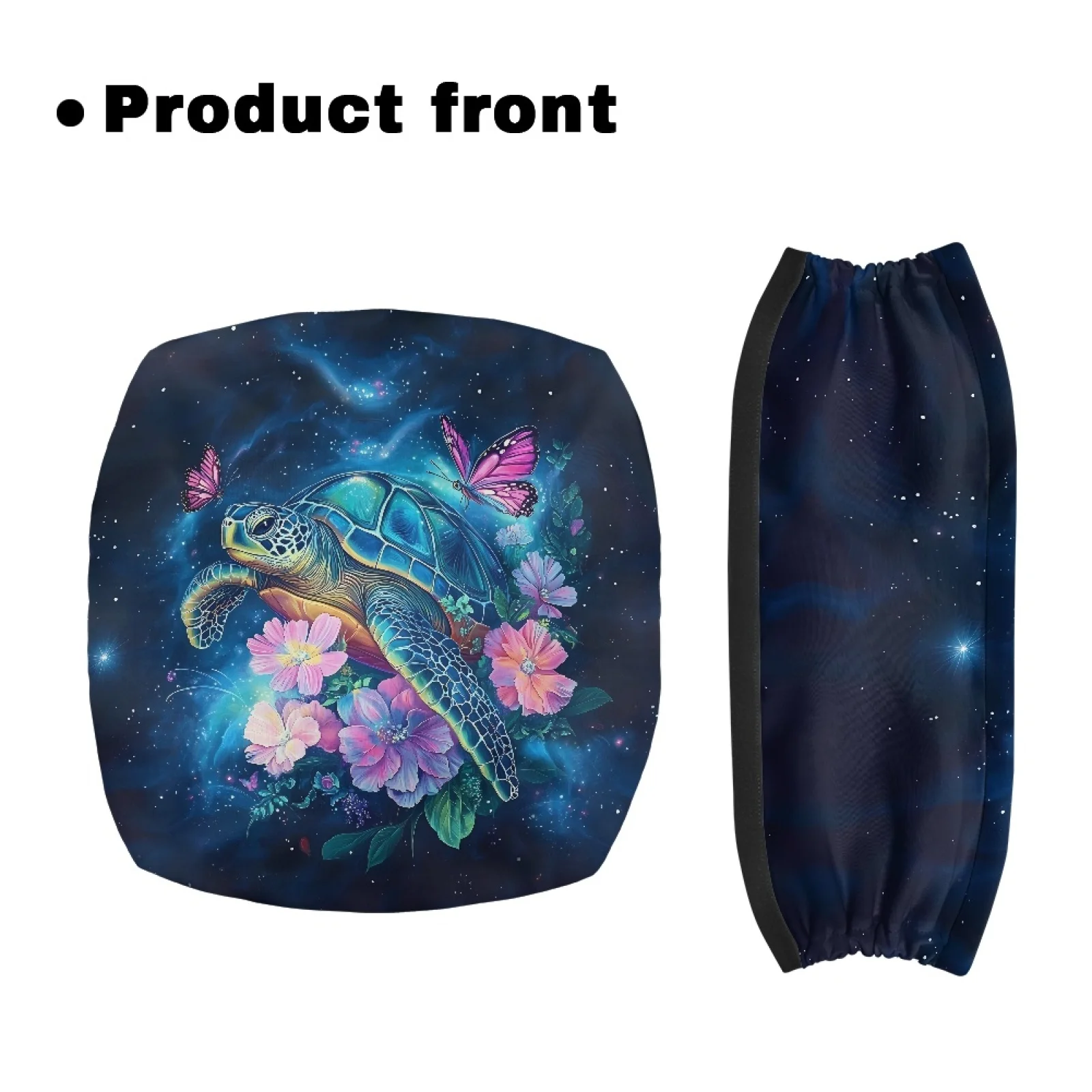 Coloranimal Star Turtle Flower 2 Pcs Rollator Seat Back Rest Covers Seat & Backrest Cover Set for Senior Ladies Travel
