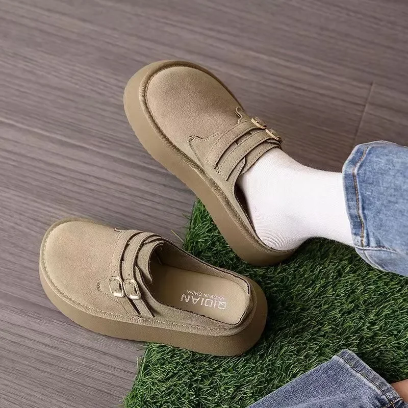 

2024 New Classic Thick Sole Mules Slippers Women Cork Footbed Platform Clogs Sandals Female Fashion Outdoor Slip on Beach Shoes