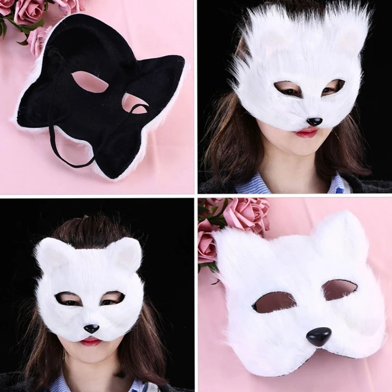 Halloween Ball Masks Animal Wolf Fox Make-up Masks For Men and Women Animation Exhibition Cosplay Festival Performance Props