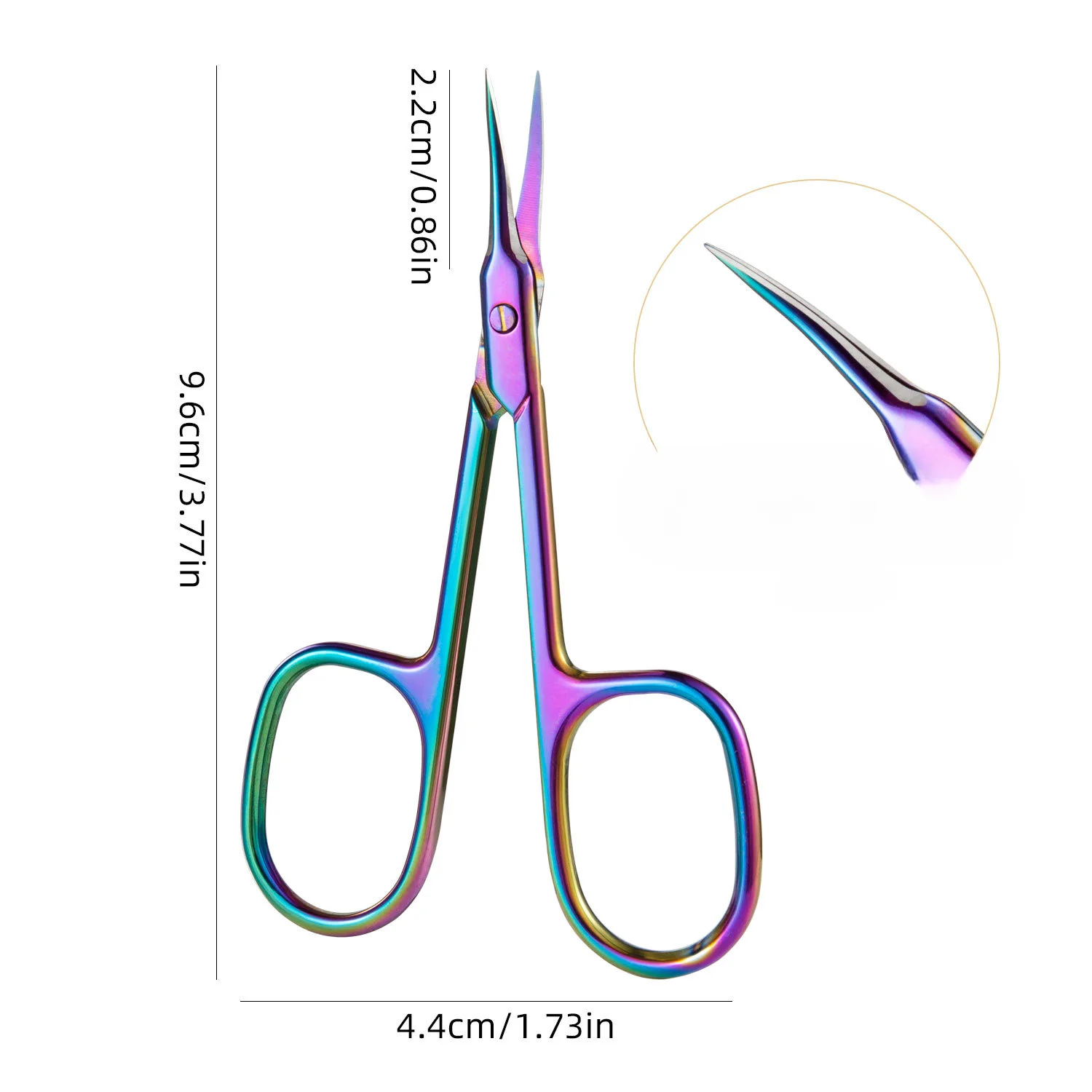 กรรไกรตัดหนังกําพร้า Extra Fine Cuticle Trimmer สําหรับเล็บมือและเล็บเท้า Curve Blade ที่แม่นยํา Pointed Tip Grooming Kit สําหรับเล็บ Art