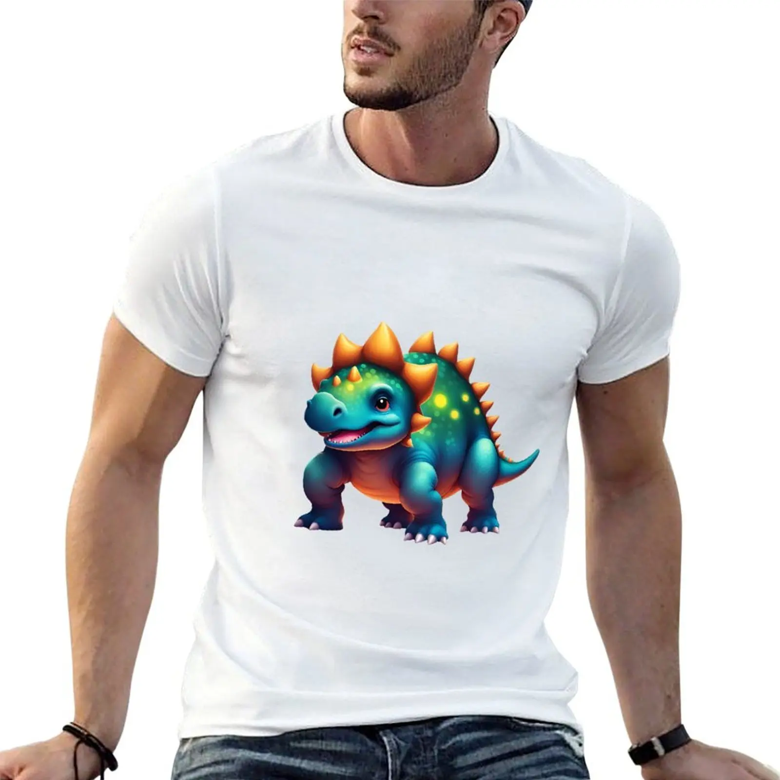 Stegaysaurus T-shirt tops sweat sports fans customs design your own Short sleeve tee men