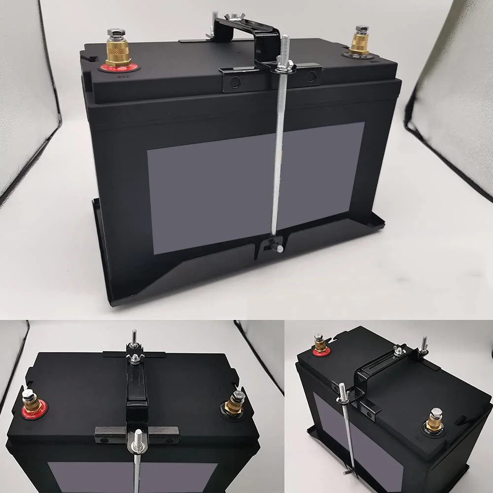 Bandeja De Batería Ajustable Universal Con Soporte Y Abrazaderas, Marca Xukey, Ideal Para Cualquier Coche