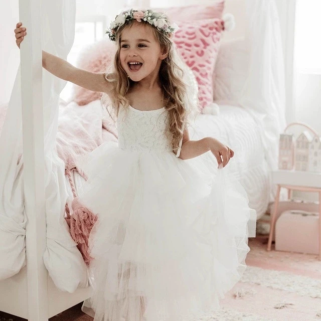 2026 Summer New Girls TUTU Dress Girls Princess Dress Girls Mesh Patchwork Cake Dress Children Clothing