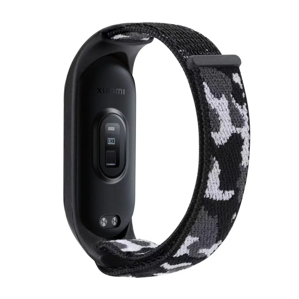 Correa de nailon de camuflaje para Xiaomi Mi Band 7, 6, 5, 4, 3, correa de bucle para reloj inteligente