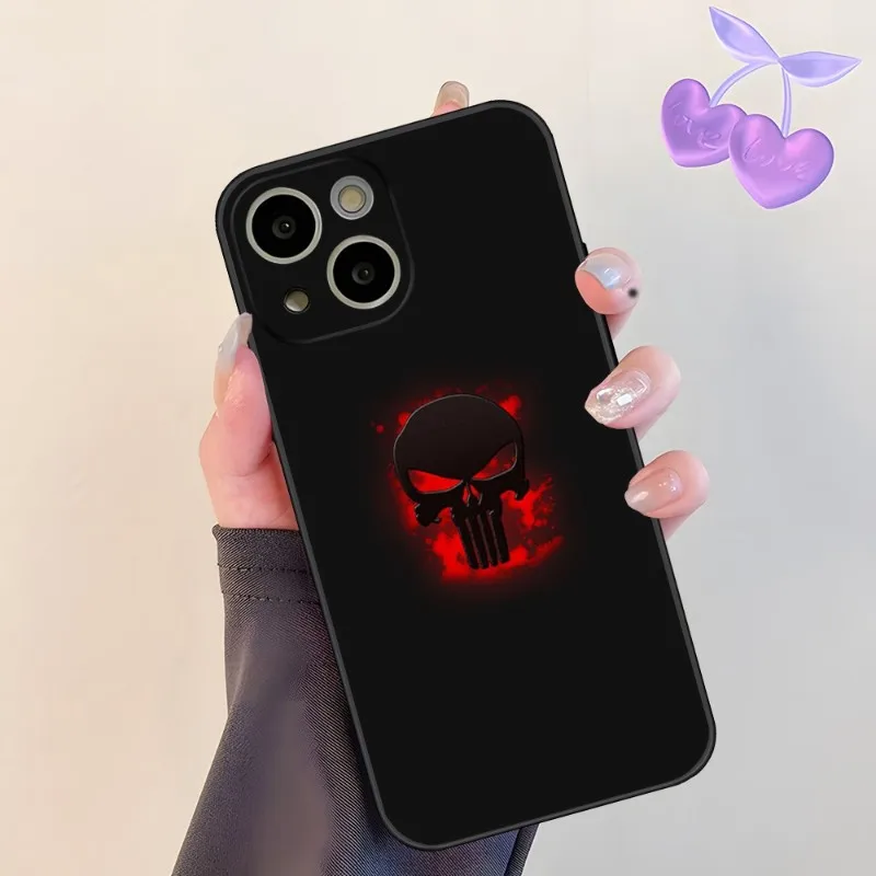 Coque de téléphone Marvel Punisher pour Apple iPhone, coque arrière pour 14 Pro Max, 15, 13, 14, 12 Mini, 11, Xr, X, Xs Pro Max, 8, 6s, 7, 6 Plus