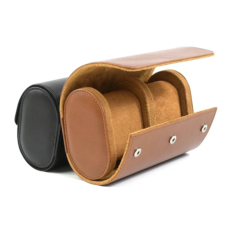 2025 New Watch Roll PU Leather 1 slot 2 slots 3 slot Black Brown Watch Bag Watch Box Luxury Sophistication Fashion Blue Brown