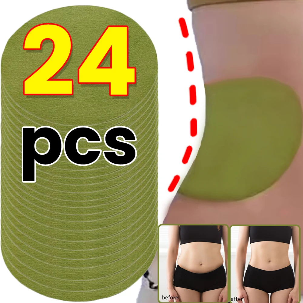 6/12/24pcs Slim Patch Fat Burning Sticker Slimming Reduces Belly Fat Warm Patches Mugwort Burns Fat Eliminates Dampness Patch