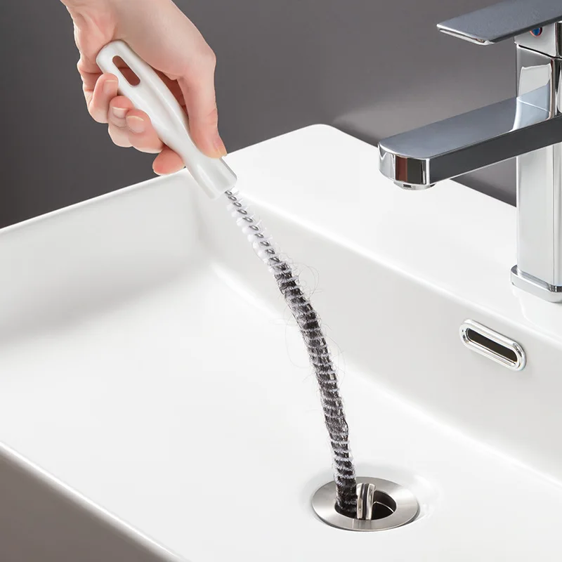 Pipe Unclogging Brush Bathroom Accessories D/bathroom Shower Tub Drain Hair Catcher Long Cleaner Cleaning Sewer Pipes Household