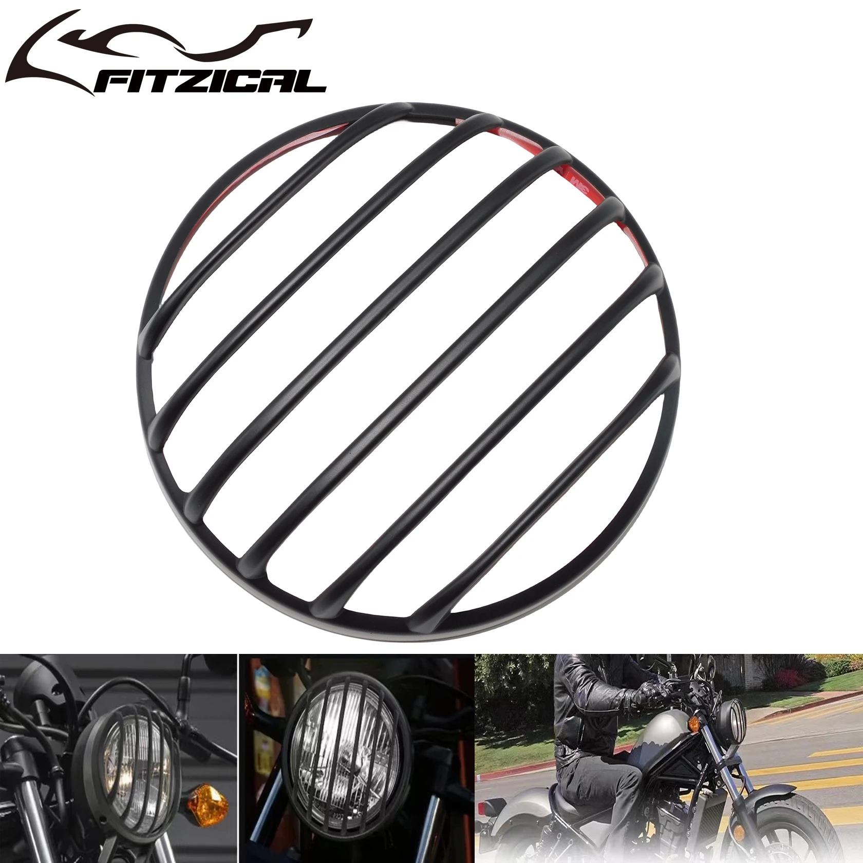 Motorcycle Black Headlight Grill Cover ABS Cover Lamp Mask Protector For Honda Rebel CMX 500 300 2017-2021 2022 2023