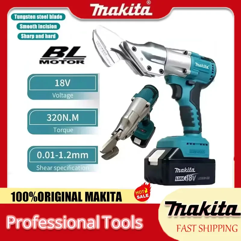 

Makita Shear Metal Sheet Brushless Electric Scissors Rechargeable Cordless Iron Sheet Scissors Cutting Tools Fit 20V Battery
