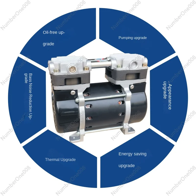 Oil-Free Vacuum Industrial Small 220V Mute Micro  Pressure  Air Pump Vacuum Negative Pressure Large Flow