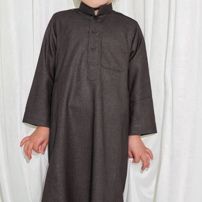 

Мусульманская одежда для девочек и мальчиков, халат из Саудовской Аравии, детский кафтан с пуговицами Абая, молитвенная исламская одежда, детское платье Абая, Рамадан Джубба Тобе