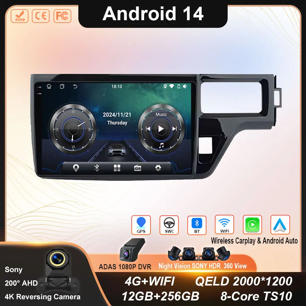 

Car Radio Stereo Multimedia Player For Honda Stepwgn 5 2015 - 2021Right hand driver GPS Navigation High-performance CPU No 2din