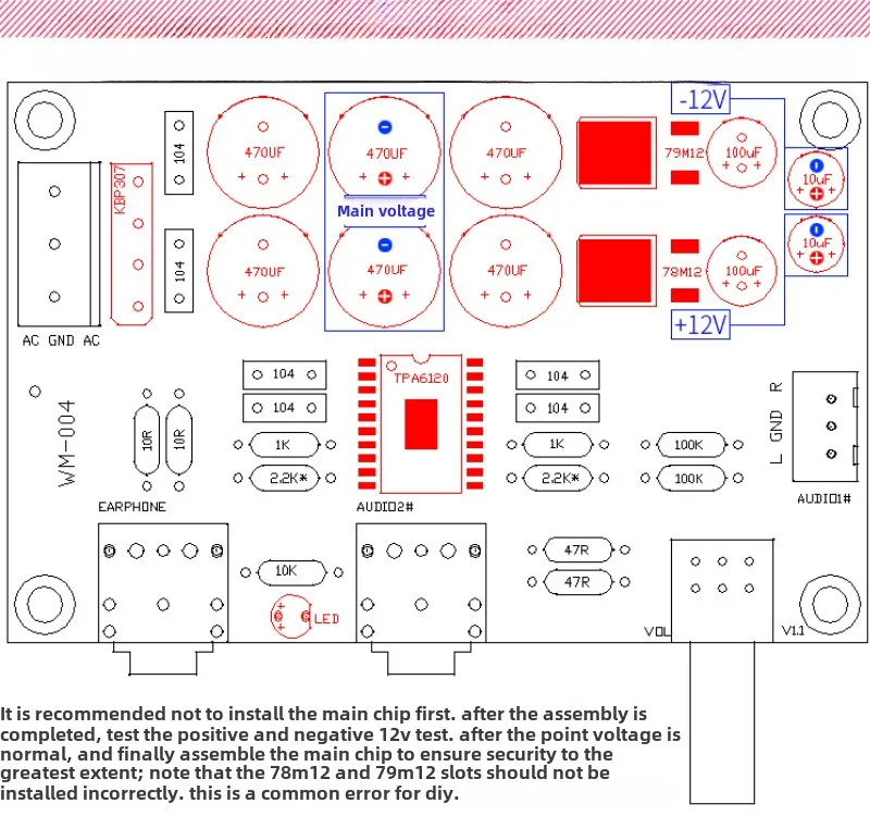 SOTAMIA TPA6120 Headphone Amplifier Audio Board TPA6120A2 Stereo HIFI Fever-grade Earphone Power Amplifier Zero Noise Diy Kits