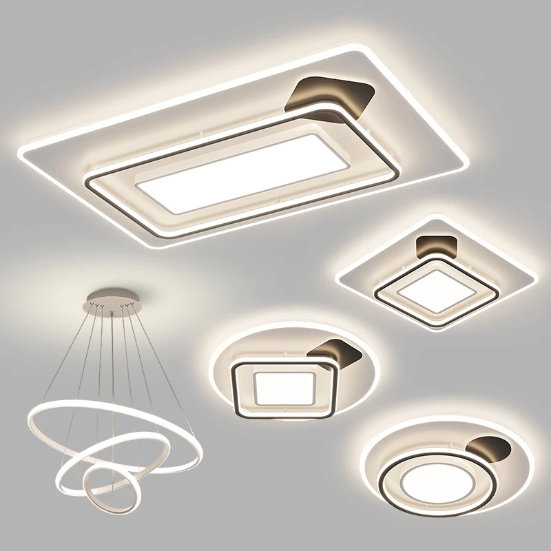 The living room ceiling light is modern,and minimalist. The home main light is warm, and the internet is popular.