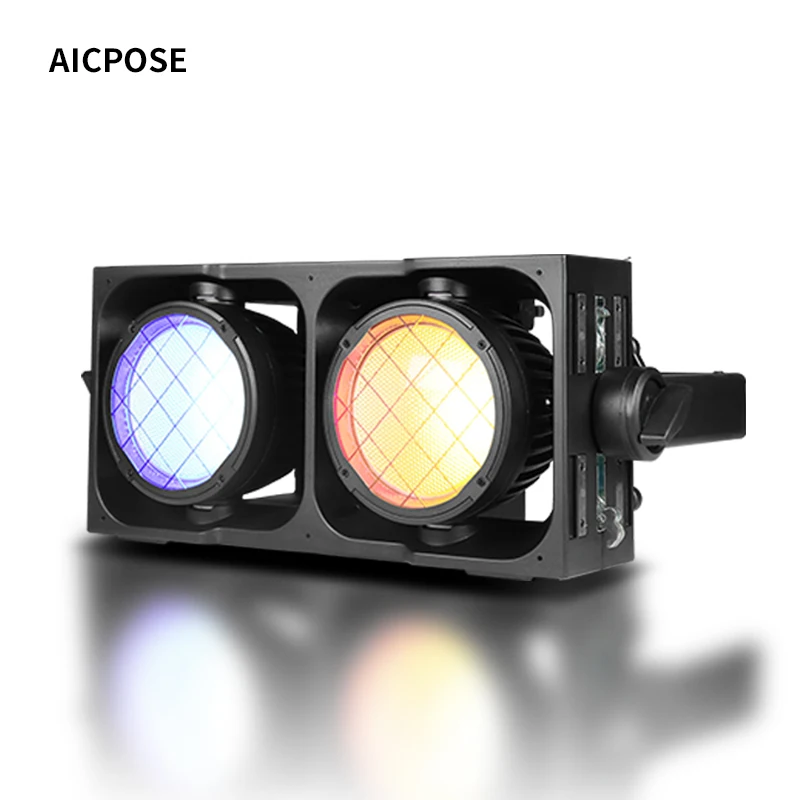 Прожектор AICPOSE 2x300W RGBW COB Blinder, IP65, водонепроницаемый, с двумя линзами, для освещения зала, заводская цена