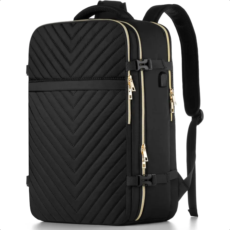 

Carry On Backpack for Womeight Appd Large Travel Laptop Backpack Water Resistant Lage Travel Bag for Weekender Busin Black1