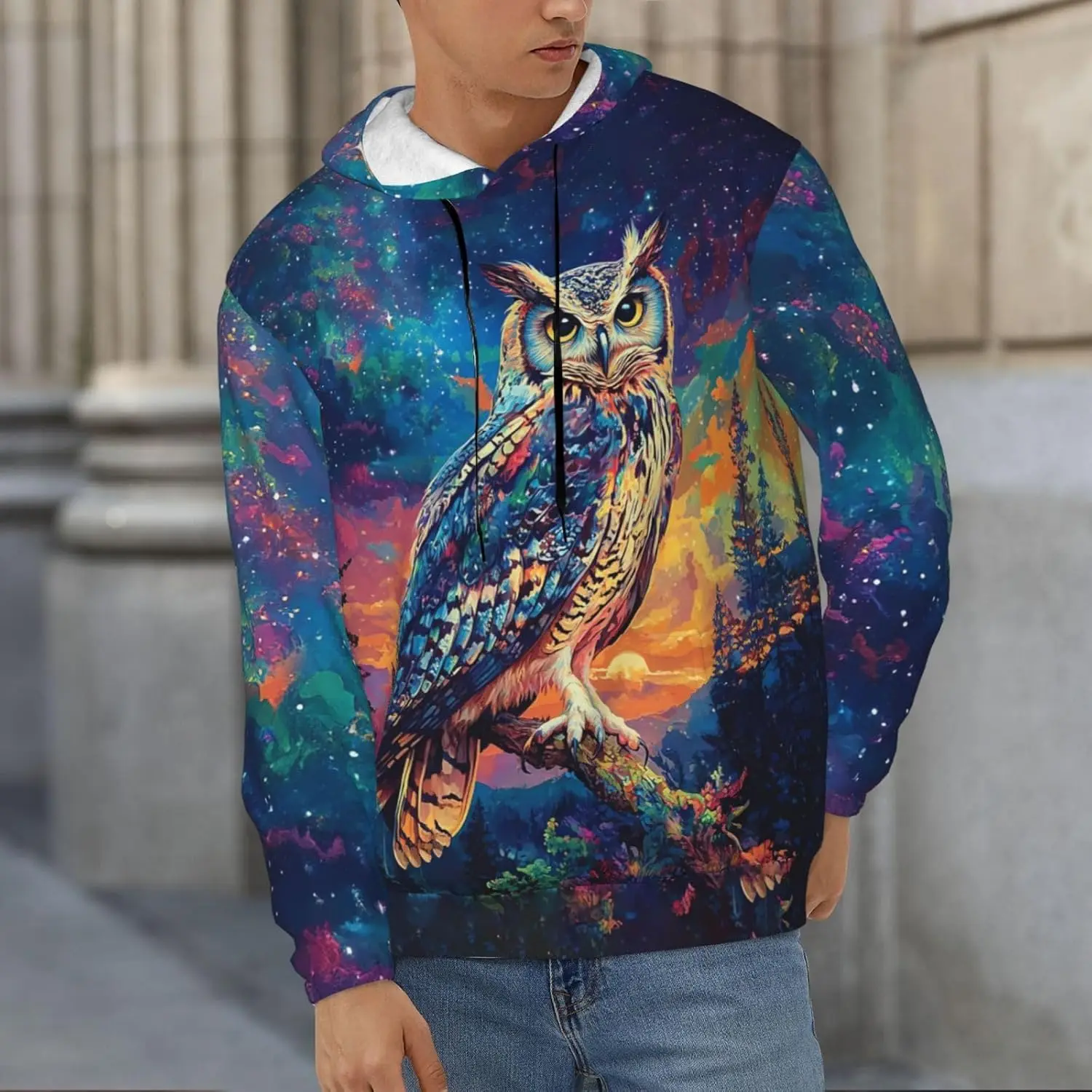 Colorful Cats Graphic Men's Hoodies 3D Print Fashion Design Funny Pattern Long Sleeve Clothes Loose Comfortable Hooded Pullovers