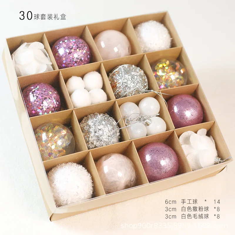 Christmas Balls Set 30pcs Special-shaped Multicolor Christmas Decorations 2023 New Year Xmas Tree Ornaments Set for Home Party