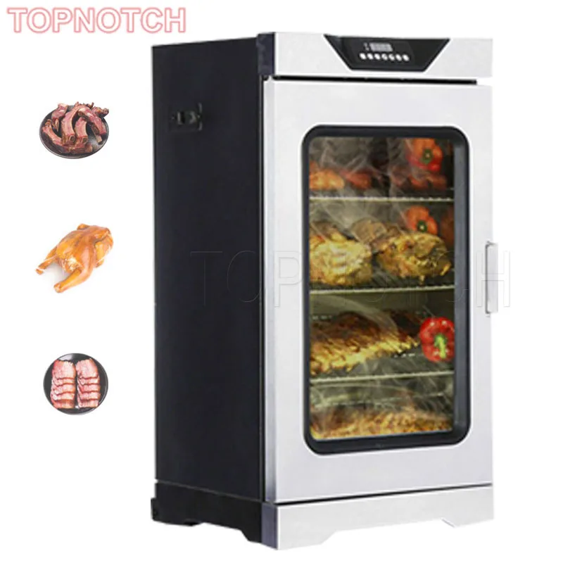 220V Intelligent Electric Chicken Fish Food Smoking Machine Household Small Commercial Bacon Furnace Meat Smoked Oven