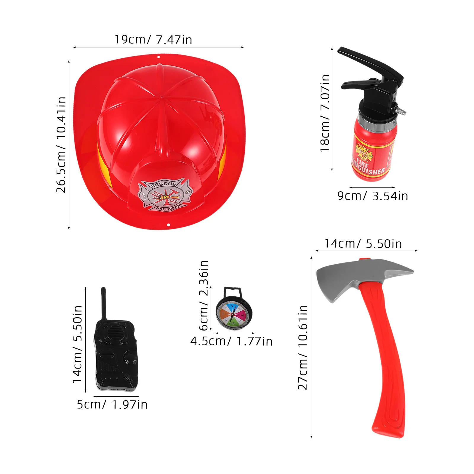 子供用消防士セット プレイセット 消火器のおもちゃ 子供用消防士ツール プラスチック製消防士ロールプレイング