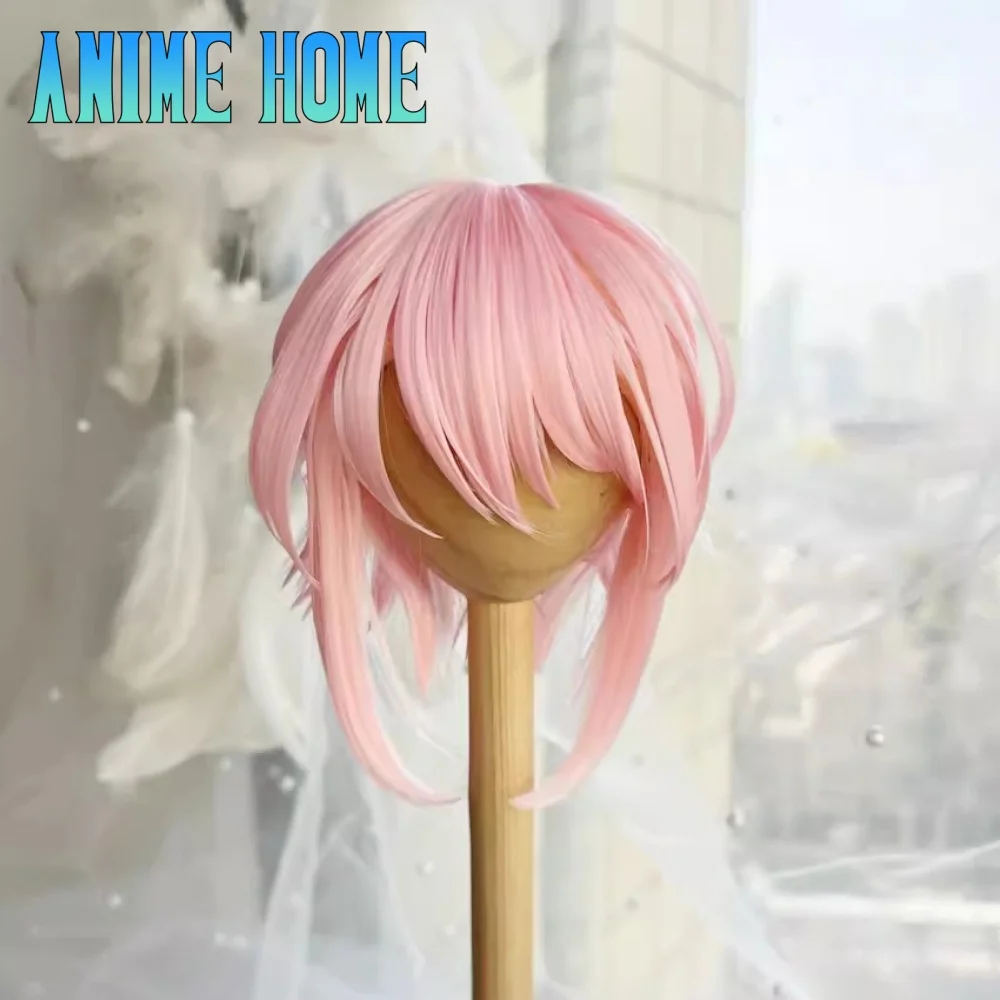 

Hot Anime Role Cos Handmade Light Pink Short Styling Hair 1/3 1/4 1/6 BJD Hair Wig Cosplay KN Gift