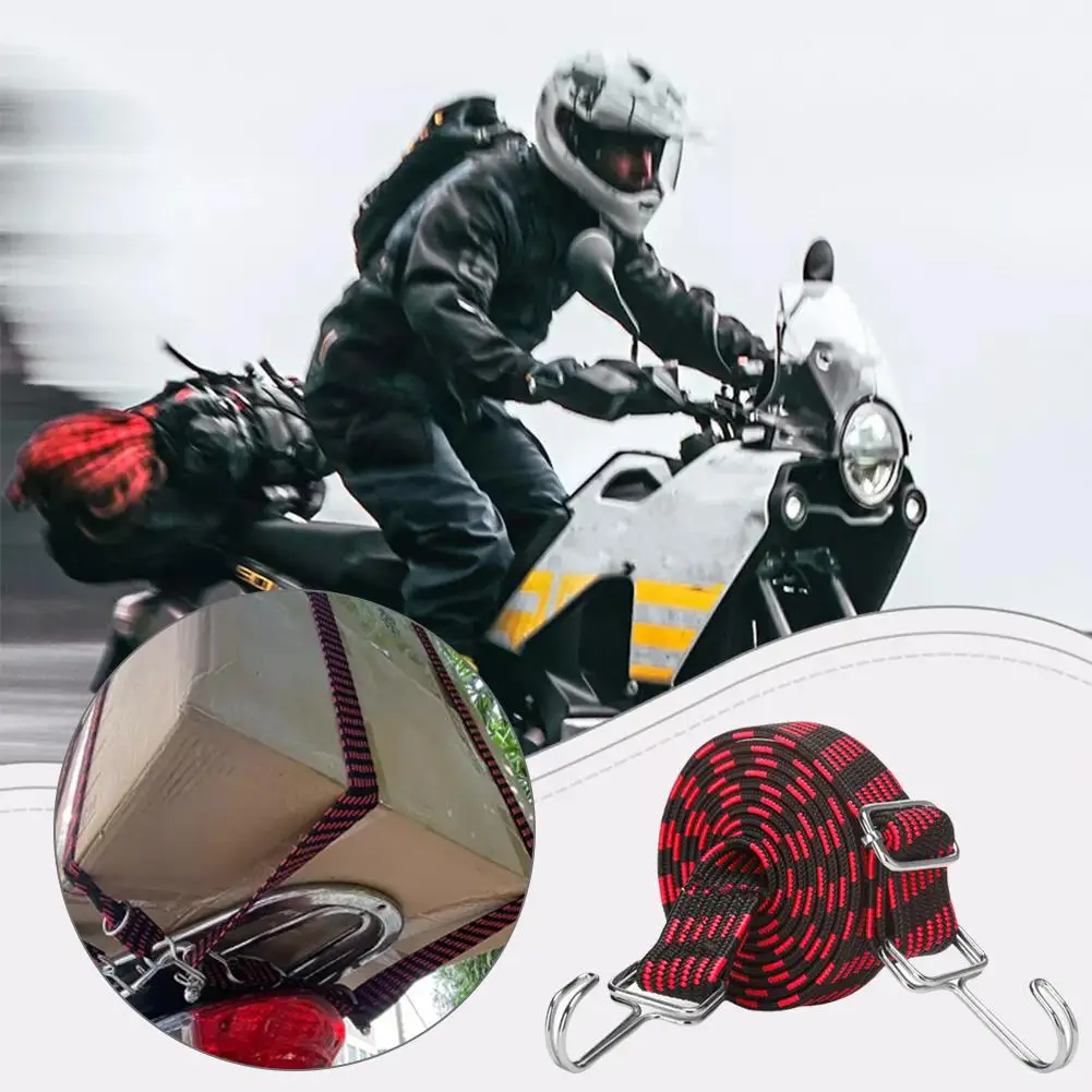 

Motorcycle Elastics Rubber Luggage Rope Cord Hooks Accessories Rope Tie Strap Fixed Car Rack Bikes Hook Auto Band Luggage R C6U1