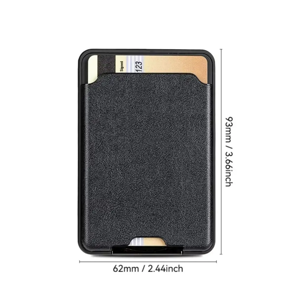 For MagSafe Card Wallet Phone Card Holder Anti-theft Metal Support Magnet Phone Card Bag Leather for iPhone 16 15 14 13 Pro Max