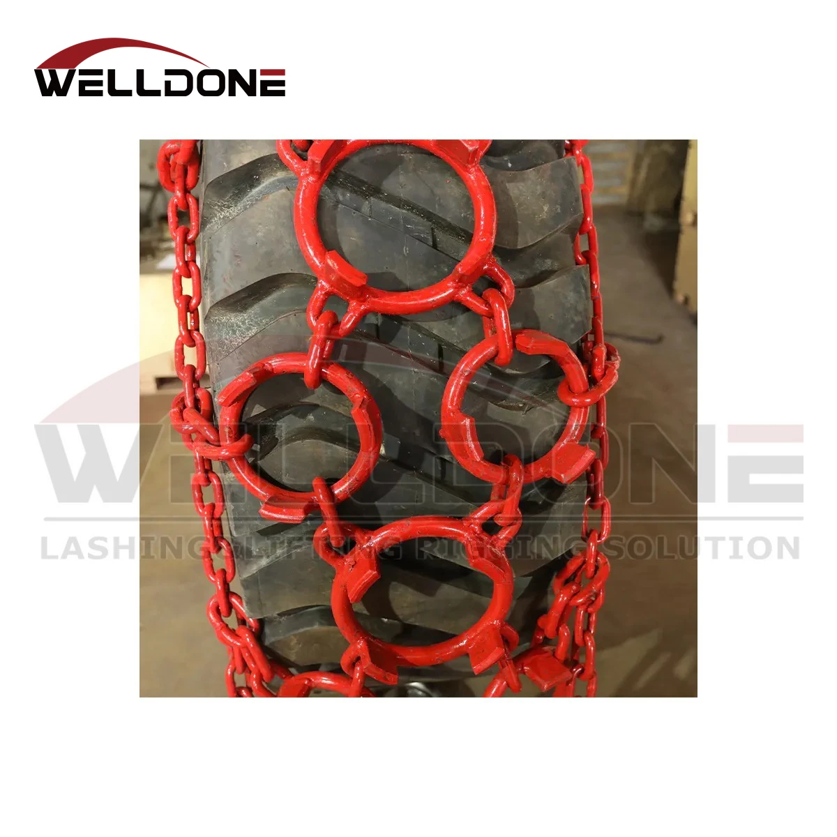 Alloy Steel Heavy Duty Forestry Skidder Multi Ring Tire Protection Snow Chain